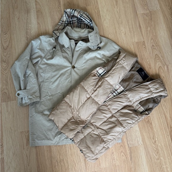 BURBERRY Japanese Jacket w/ Removable Puffer Nova Check Lined Down Vest Medium - Picture 1 of 15